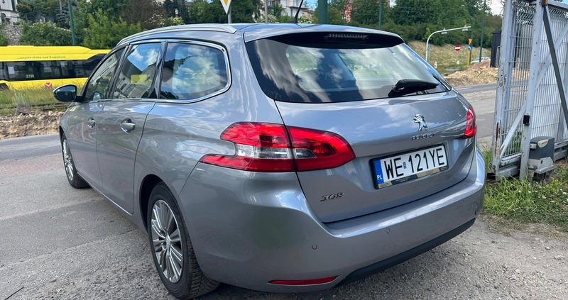 Peugeot 308 cena 44998 przebieg: 134700, rok produkcji 2019 z Susz małe 79